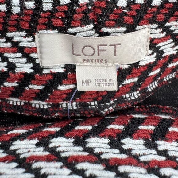 LOFT Women's Textured A Line Mini Skirt w/ Tie Waist Size Medium Petite - Picture 4 of 4